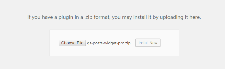 Select GS Posts Widget Plugin